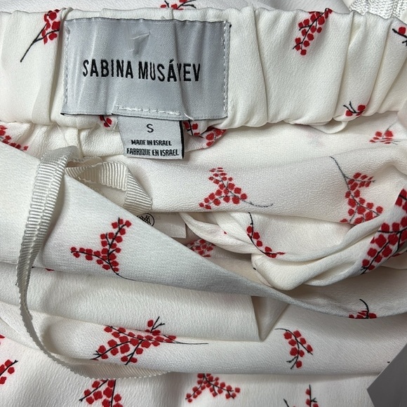 SABINA MUSAYEV Sake Skirt in Ivory Print Size Small - Picture 9 of 10